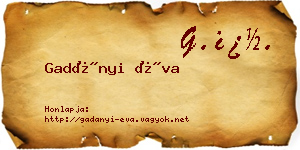 Gadányi Éva névjegykártya