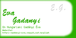 eva gadanyi business card